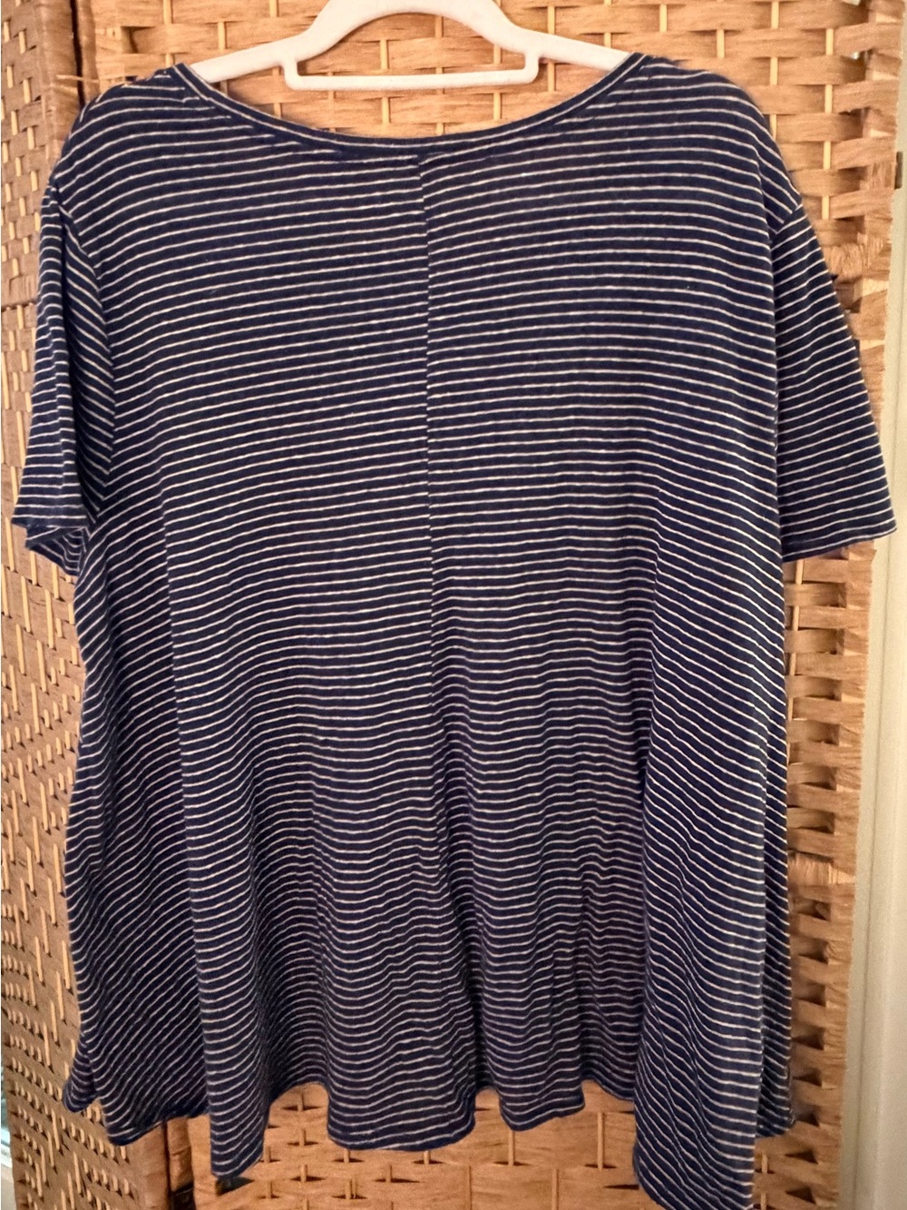 Striped Navy and White Women’s Tunic Top xl - Picture 2 of 5